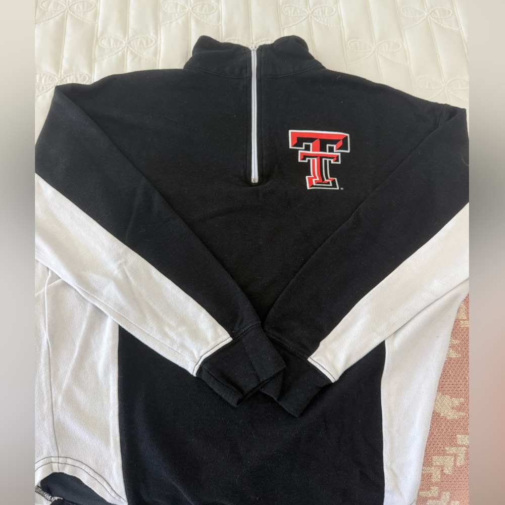 TT Black and White Quarter-Zip Jacket